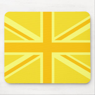 サニーイエローユニオンジャックイギリス国旗の装飾 マウスパッド