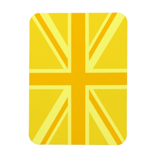 サニーイエローユニオンジャックイギリス国旗の装飾 マグネット (縦)