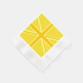 サニーイエローユニオンジャックイギリス国旗の装飾 縁ありカクテルナプキン (角)