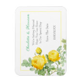 サニーイエローローズエレガントフローラ保存日 マグネット (縦)