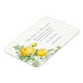 サニーイエローローズエレガントフローラ保存日 マグネット (左側)