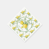 サニーイエローローズエレガントフローラ結婚ズ スタンダードカクテルナプキン (角)