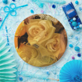 サニーイエローローズ紙プレート ペーパープレート (パーティー)