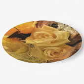 サニーイエローローズ紙プレート ペーパープレート (アングル)