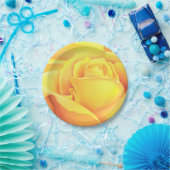 サニーイエローローズ ペーパープレート (パーティー)