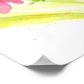 サニーイエローワイルドフラワーウォーター色 ポスター (角)