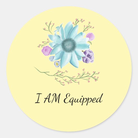 サニーイエロー感動的のシールを装備 ラウンドシール (正面)