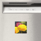 サニーイエロー春の花 マグネット (インサイチュ (食洗機))