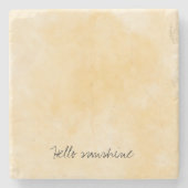 サニーイエロー絞り染め ストーンコースター (正面)