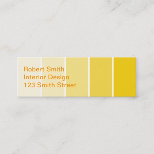 サニーイエロー絵を描サンプル スキニー名刺 (正面)