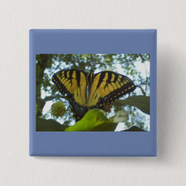 サニーイエロー（昆虫）オオカバマダラ、モナーク 缶バッジ