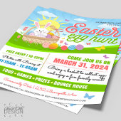 サニーイースターバニーエッグ狩りホリデーファミリーイベント チラシ