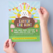サニーイースターバニーカラフルエッグ狩りイベント チラシ (手)