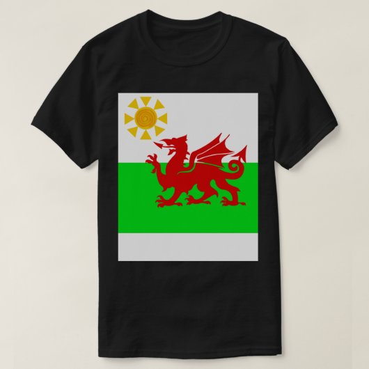サニーウェルシュドラゴン国旗 Tシャツ (デザイン正面)