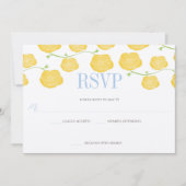 サニーエレガンスイエローローズ&スカイブルー結婚ズ 招待状 (正面)