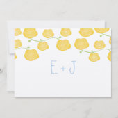 サニーエレガンスイエローローズ&スカイブルー結婚ズ 招待状 (裏面)