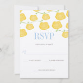 サニーエレガンスイエローローズ&スカイブルー結婚ズ 招待状 (正面)