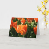 サニーオレンジチューリップス母の日の挨拶状 カード (黄色い花)