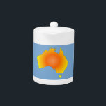サニーオーストラリアの地図<br><div class="desc">オーストラリアの地図の晴れたバージョン。イメージは黄色とオレンジ。イメージの青厳選されたい背景。</div>
