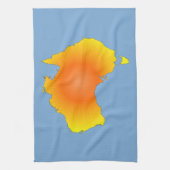 サニーオーストラリアの地図 キッチンタオル (縦)