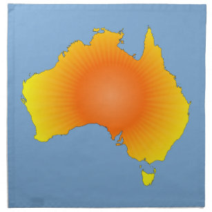 サニーオーストラリアの地図 ナプキンクロス