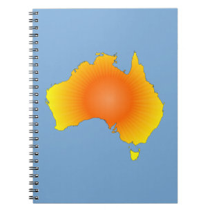 サニーオーストラリアの地図 ノートブック