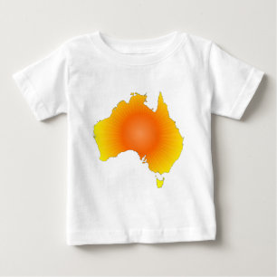 サニーオーストラリアの地図 ベビーTシャツ