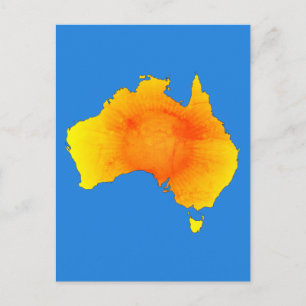 サニーオーストラリア地図ヴィンテージスタイル ポストカード