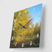 サニーオータムウォークカスタム- スクエア壁時計 (傾斜)