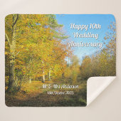 サニーオータムウォークパーソナライズされた- シェルパブランケット