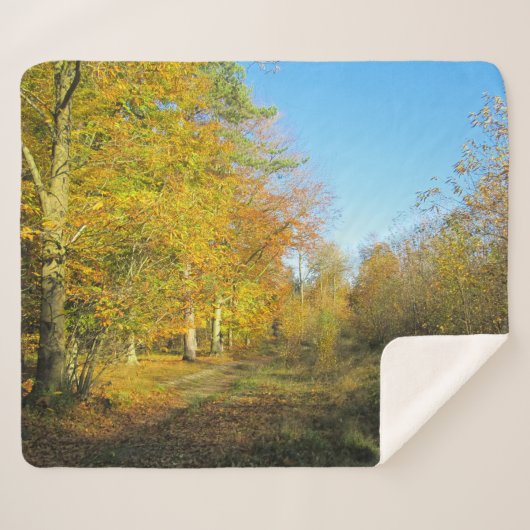 サニーオータムウォークパーソナライズされた- シェルパブランケット (正面(横))