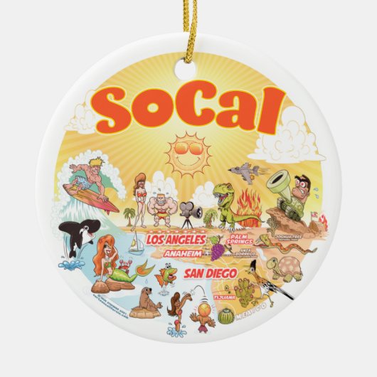サニーカリフォルニアセラミックオーナメント セラミックオーナメント (正面)