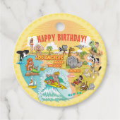 サニーカリフォルニアハッピーバースデーメッセージカード フェイバータグ (正面)