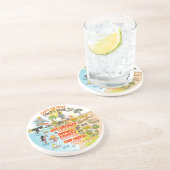 サニーカリフォルニア食用つや消しラウンド コースター (側面)