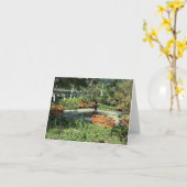 サニーガーデンとファウンテン空白のオンノートカード カード (黄色い花)