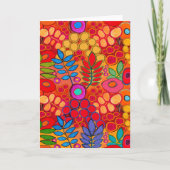 サニーガーデンの花 – 赤イエローオレンジ カード (正面)