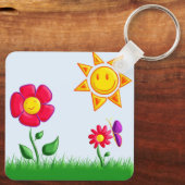 サニーガーデンイラストレーション キーホルダー (裏面)