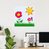 サニーガーデンイラストレーション ポスター (ホームオフィス)