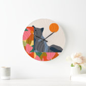 サニーガーデンキャット ラージ壁時計 (ホーム)