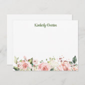 サニーガーデンパーソナライズされたフラットノートカード ノートカード (正面/裏面)