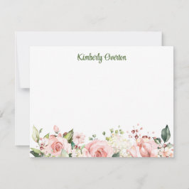 サニーガーデンパーソナライズされたフラットノートカード ノートカード