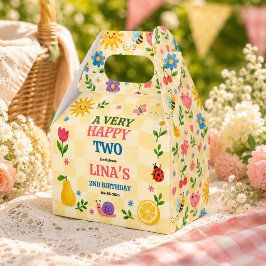 サニーガーデン2歳の誕生日フラワーピクニックパーティー フェイバーボックス