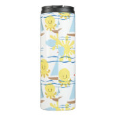 サニーキッズパターン、ボート、タコ、サンクリップアート タンブラー (裏面)