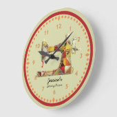 サニーキ熱狂するルト裁縫ルームウォールクロック ラージ壁時計 (傾斜)