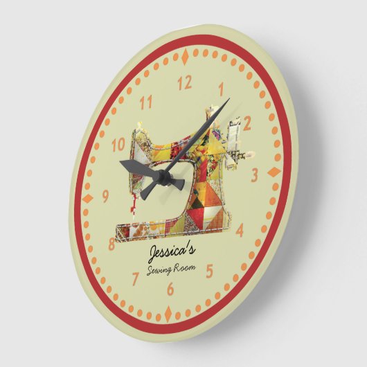サニーキ熱狂するルト裁縫ルームウォールクロック ラージ壁時計 (傾斜)
