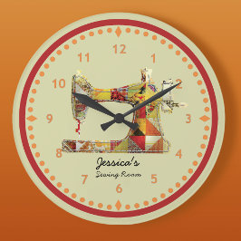 サニーキ熱狂するルト裁縫ルームウォールクロック ラージ壁時計