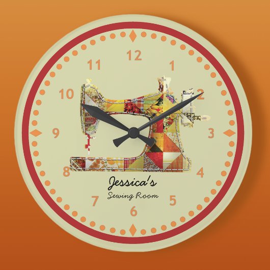 サニーキ熱狂するルト裁縫ルームウォールクロック ラージ壁時計