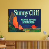 サニークリフ梨クレーラベルメドフォード、または キャンバスプリント (インサイチュ (リビング))