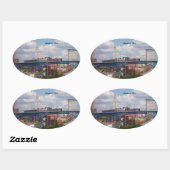 サニークリーブランドオハイオオーバルステッカー 楕円形シール (シート)