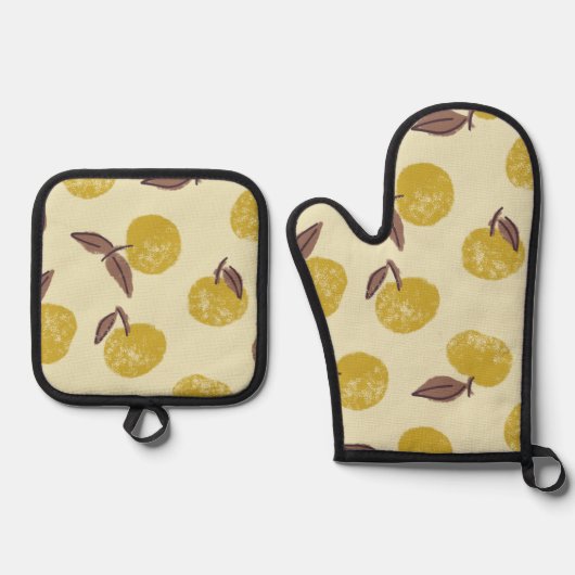 サニークレメンチンブリス 鍋つかみ&鍋敷きセット (正面)